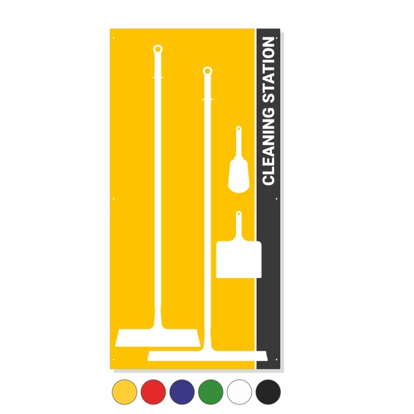 Shadowboard for 4 tools yellow